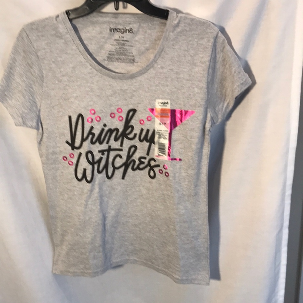 NWOT Imagin8 ladies size S/P grey short sleeved scoop neck T-shirt